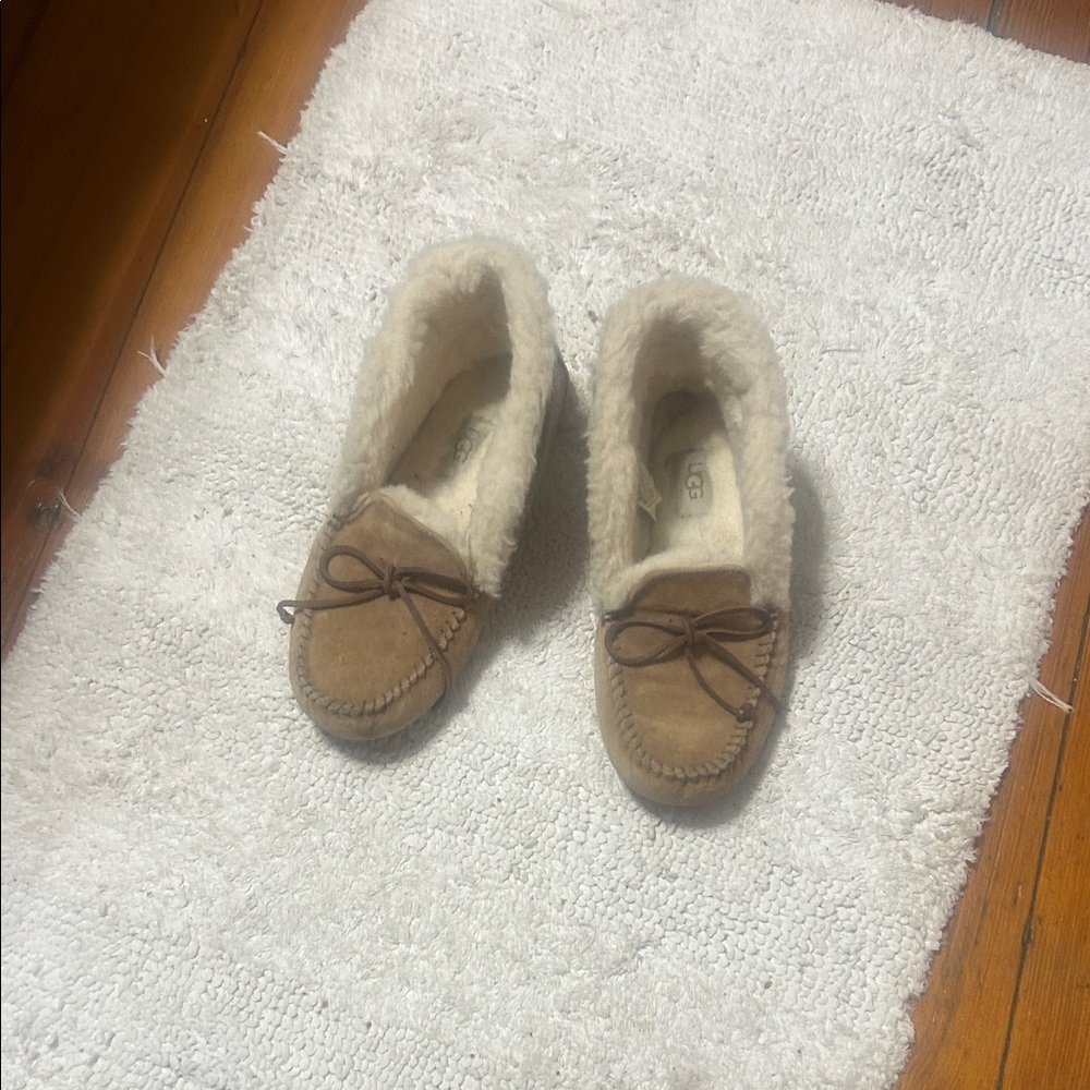 UGG Women's Brown and Cream Slippers